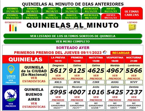 loterias y quinielas de hoy ruta 1000